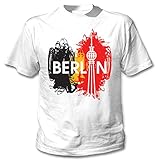 teesquare1st Men's Berlin Germany White T-Shirt Size M