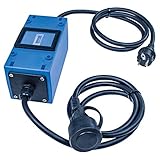 as - Schwabe MIXO Stromzähler 230V MID-konformer Stromzähler, 2x1,5m H07RN-F 3G2,5, Schutzkontaktstecker & Schutzkontaktkupplung, Made in Germany, IP54, blau, 61747