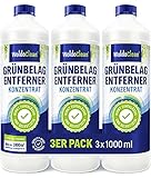 Grünbelagentferner Konzentrat 3 Liter für ca. 3.000m² - 29,4% Wirkstoffgehalt geeignet für Stein, Beton, Putz, Dachziegel und H