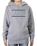 Comedy Shirts - Lauch - Mädchen Hoodie - Grau/Türkis-Lila Gr. 98/104