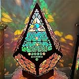 Böhmische Große Stehlampe, Polar Star LED Bunte Diamantlichter Diamond Fairy Bronze Geometrische Lampe Nacht Dekoratives LED Nachtlicht Hollow Projection Lamp Außen-Innen Deko Weihnachten Hallow