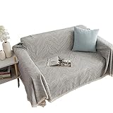 Oukeep Dickes Chenille-Sofatuch Full Cover Sofa Towel Leaf rutschfeste Elastische Multifunktionale Four Seasons Universal Sofa Kissen Sofa Cover Towel Sofa Schutzhülle Für Zuhause Wohnzimmer H