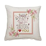 Getagift Kissen mit Aufschrift 'To the best mum for all the times I love you', Muttertagskissen für Schlafzimmer/Sofa/Auto, Baumwolle/Leinen, Wurfkissen für Geburtstag, (Leinenbezug)