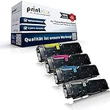 4X Print-Klex Tonerkartuschen kompatibel für Dell C2660DN C2600Series C2665DNF C2665DN C2660 C2665 593BBBU 593BBBT 593BBBS 593BBBR Black Cyan Magenta Yellow Sp