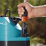 GARDENA 01799-61 Schmutzwasser-Tauchpumpe 13000 aquasens, 680 W, türkis, schwarz, Orang