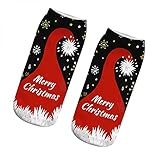 Zhiyao Weihnachtssocken Damen Socken Mädchen Bunte Baumwolle Kuschelsocken Weihnachten Socken Lustige Winter Warme Bettsocken Adventkalender Geschenkideen Sock