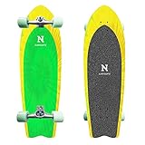 VOMI Skateboard Komplettboard Street Surfing Skate, Mit CX4 Truck & 7 Ply Maple Kugellager ABEC-11, Land Carving Surfskate Skateboard Für Anfänger Kinder Jugendliche Und Erwachsene 78A R