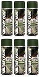 6er Sparpack MILITÄR Army Militärlack Lackspray 400ml Nato freie Farbauswahl (6 Dosen in olive-nato RAL 6014)