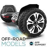 Gyroor Hoverboard Offroad Hoverboard für Kinder 8,5“ SUV Self Balancing Scooter mit Bluetooth-Musiklautsprecher & LED Lichter Hoverboard für Jugendliche und Erwachsene 20-120kg 700W (Schwarz)