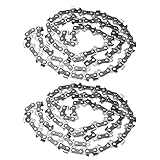 eMagTech 2 x 35,6 cm Ersatz für Sägekette, 3/8 Schritte, 52 Treibglieder, Stärke 043 Zoll mit geringer Rückschlagung