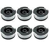 6 Pack A6481 A6485 Fadenspule für Black Decker Rasentrimmer STC1820CM STC1820PC STC1820EPC STC1840EPC ST5530 ST1823 GLC1823L20