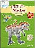 Fenster-Sticker Dinosaurier: 24 Ausmalseiten, 20 Folien-Stick