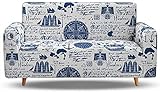 Sofabezug Couchbezug Sofahusse,Rutschfester Stretch-Sofabezug, 3D-Druck ist für modulares Sofa geeignet-B_90-140