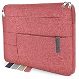 sølmo I Design Laptop-Tasche 13-13.3 Zoll, Laptophülle 13,3 Zoll, Stoßfeste Notebooktasche kompatibel mit 13' MacBook Air, MacBook Pro 13, 12.3 Surface Pro, MacBook Air M1 Hülle, Grau-Pink R