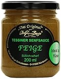 Wolfram Berge Original Tessiner Grüne Feigen-Senfsauce - Feinkostsauce aus pürierten kandierten Feigen mit fein-scharfem Senfgeschmack.Hergestellt im Schweizer Tessin (1 x 200 ml)