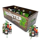 Männer-Kräutergarten | witziges Geschenk mit Alkohol | 8x Kräuter-Likör für Männer und Frauen | Jägermeister, Kümmerling