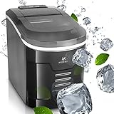 Mormy® Eiswürfelmaschine für Zuhause GS zertifiziert bis 12 kg Eiswürfel in 24 Std Eiswürfelbereiter 2,2 Liter Wassertank 2 Würfelgrößen 9 Stück pro Zyklus ab 6 min Ice Cube Maker M