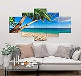 KJHKH Leinwand Drucke 5 Teilig Poster Leinwand schöner Meerblick Kunstdruck Modern Wand Aufhängen Hd Panel Leinwanddrucke 5 Stück Leinwand Bilder Moderne Wandbilder XXL