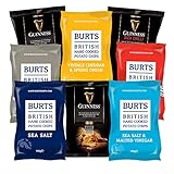 BURTS Partybox | 8 Chips Tüten - 7 Sorten | Original Britisch | Kartoffelchips | 150 g