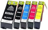 5 Druckerpatronen XL Farbe ersetzen Epson T3351 T3361 T3362 T3363 T3364 geeignet z.B. für Epson Expression Premium XP-530, XP-540, XP-630, XP-635, XP-640, XP-645, XP-830, XP-900