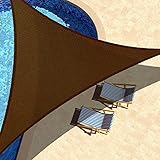 KYNNICETT Dreieckiges Sonnensegel für den Außenbereich, UV-Schutz, Sonnenschutz, für Hinterhof, Terrasse, Garten, 2,4 x 2,4 m, B