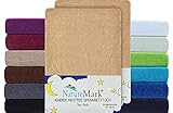 NatureMark 2er Pack Kinder FROTTEE Spannbettlaken, Spannbetttuch kuschelig weich,für Babybett und Kinderbett | 70x140 cm - Sand / Beig