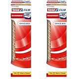 tesafilm® 57370 Klebefilmrollen transparent in praktischer 10 Rollen Office Box, 10m x 15mm (2er Pack = 20 Rollen)