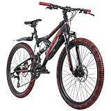 KS Cycling Mountainbike Fully 24'' Bliss schwarz-rot RH 38