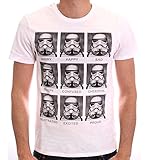 Star Wars Herren Trooper Emotions T-Shirt, Weiß, XX-Larg