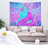 YDyun Wandteppich, Wandbehang,Wandteppich für Schlafzimmer Wohnzimmer Wohnheim Hängender Stoffhintergrund Stoff Buddha-Druck