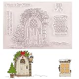 Weihnachtshaus-Design, warme und gemütliche Wünsche, transparente Gummistempel und Metall-Stanzschablonen für Scrapbooking, Kartenherstellung, Weihnachtsschablonen, DIY Neujahrs-Bastelschab