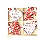 Grebest 12 Teile/Satz Weihnachts Baum Ornamente Desktop Dekor Festliche Kamin Hängende Schmuckstücke kompatibel mit Hochzeit EIN