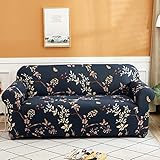 Mrzyzy 1/2/3/4 Sitzer Sofabezug Sofaüberwurf Stretch Weich Sofahusse Elastisch Blumendruck Couch Überzug Abdeckung (Color : E, Size : 3 Seat)