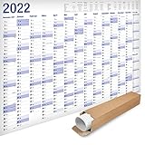 Yohmoe® XXL Jahresplaner 2022 Wandkalender (100x 70 cm) GEROLLT in Poster Größe. Querformat, Lieferung in Rolle - Wandplaner, Jahreskalender, Plakatkalender, Kalender, Groß. 1 Stück