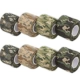 XunHe Camo Tapes, Multifunktionales Stealth Camouflage Tape Stoffwickel Selbstklebender Vliesstoff Band Camo Stretch Bandage für Taschenlampe, Teleskop, Fahrrad (8 Rollen)