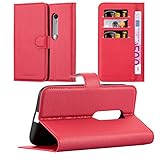 Cadorabo Hülle für Motorola Moto G3 in Karmin ROT - Handyhülle mit Magnetverschluss, Standfunktion und Kartenfach - Case Cover Schutzhülle Etui Tasche Book Klapp Sty