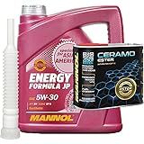 4l, MANNOL Energy Formula JP SAE 5W-30 Öl + Ceramo Ester Additiv 300