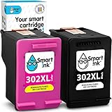 Smart Ink Wiederaufbereitete Druckerpatronen als Ersatz für HP 302XL 302 XL 2 Multipack Schwarz & Farbige für HP Officejet 5220 3830 3831 3833 Envy 4525 4520 Deskjet 3639 3636 3630 2130 1110 druck