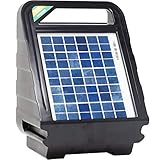Agrarzone S25 Weidezaungerät 12V mit Solar 3 Watt, 0,4 Joule | Akku-Weidegerät & Solarmodul | Mobiles Elektrozaungerät für Weidezaun | Perfekte Hütesicherheit für Pferde Rinder, Elek