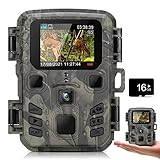 Mini Wildkamera 20MP 1080P HD Wildtier Aufklärungs Jagdkamera IR-Nachtsicht-wasserdichte bewegungsmelder Wildtierkamera mit 16G Speicherk