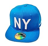 J26 Kids Kinder Snapback USA Cap Teenie Kappe Basecap Mütze Trucker Cappy Sport NY (Blau)