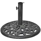 Catherinol Sonnenschirmständer, Schirmständer, Sonnenschirm mit Ständer, Angelschirmständer, Balkon, Sonnenschirmhalter, Gusseisen 12 kg 48