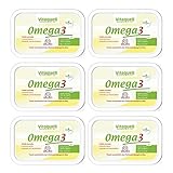 Vitaquell Omega 3 Pflanzen-Margarine (6 x 250 g) mit essentiellen Fettsäuren und DH