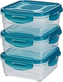 Amazon Basics 6pc Airtight Food Storage Containers Set, 3 x 0.8 L