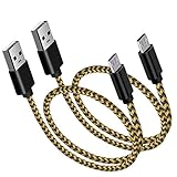 Kurzes 3ft Micro USB Kabel, PS4 Ladegerät 3FT, Nylon geflochtenes Android Ladegerät, Micro Schnellladung für Playstation 4, PS4 Slim/Pro, Xbox One S/X Controller, Galaxy S7 Edge S6, Android Handy