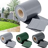 TOSANEO PVC Sichtschutzstreifen Sichtschutz Windschutz Zaunblende für Doppelstabmatten-Zaun Gartenzaun inkl. 30 Clips Rolle 35m x 19cm 450 g/m² G