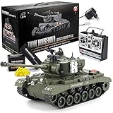 GOODS+GADGETS Ferngesteuerter RC M26 Pershing 2.4GHz Panzer Snow Leopard Tiger 1:16; Schuss-Funktion, Sound, RTR(Pershing Snow Leopard)