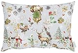 Apelt 3610 Winterwelt l Christmas-all-over l Weihnachts-Kissen 35x50cm l weiß