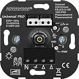 5 Jahre Garantie! EBROM® Unterputz UNIVERSAL LED Dimmer Drehdimmer Phasenabschnitt + Phasenanschnitt LED 3-150 Watt, dimmbare Halogen etc 10-400 W/VA, der AllesDimmer, passt zu Busch Jäger, Gira, Jung