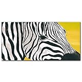 Premium Wandbild auf Leinwand Kunstdruck Schwarzweißes Tier Zebra 40x80cm Art Prints Wall Pictures, Schule zu Hause Decoration Weihnachtsgeschenk